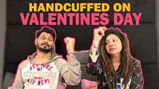 VALENTINES DAY PAR HANDCUFFED  24 HOUR CHALLENGE  SS VLOGS [upl. by Malliw]