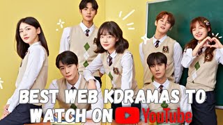 Web kdramas to watch on YouTube with eng subsDrdramatic💫 [upl. by Herby]