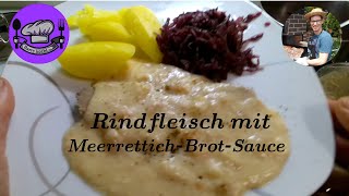 Gekochtes Rindfleisch mit Meerrettich  Brot  Sauce  klassische Zubereitung [upl. by Sessler]