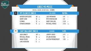 East Ballarat 2nd XI v Mt Clear CC 2nd XI [upl. by Andrej472]