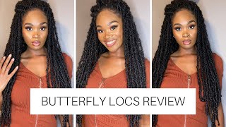 Distressed Butterfly Locs  Low Maintenance Hairstyle  Freetress Crochet Locs Hair Review [upl. by Hillie]