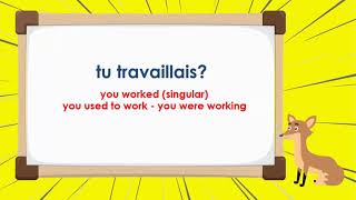 Le Verbe Travailler Imparfait  To Work Imperfect Tense  French Conjugation [upl. by Berte]