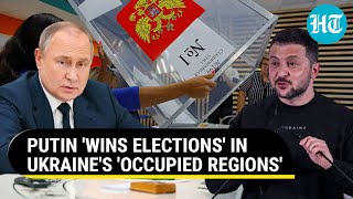 Putin Wins Donetsk Luhansk Kherson amp Zaporizhzhia Elections As Zelensky Watches On [upl. by Angelle]