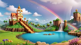 Magical City for princess amp Magical waterfall in The rainbow Cloud  kids version [upl. by Nolasba902]