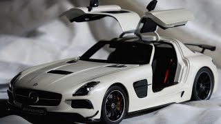 Review  Minichamps 118 Scale Mercedes SLS Black Series [upl. by Yruoc]