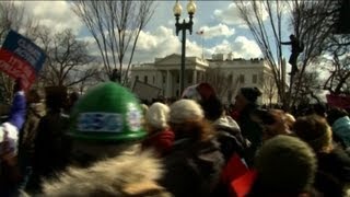 Climate campaigners rally against Keystone pipeline [upl. by Acimehs]