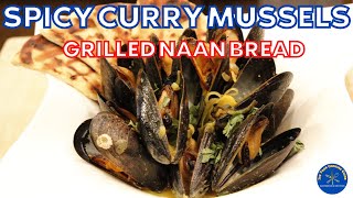 Mussels in an Aromatic Spicy Coconut Curry Broth with Butter Naan Bread shorts [upl. by Chemosh]