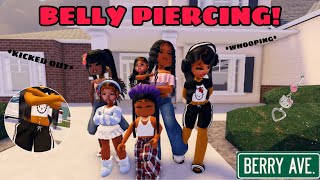 MY DAUGHTER GOT HER BELLY PIERCED KICKED OUT Berry Ave Roleplay berryave roblox roleplay [upl. by Laktasic]