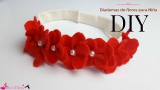 Diadema de flores en fieltro 💙  Margari [upl. by Bick]