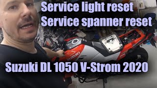 Suzuki DL1050 VStrom 2020 Service Light Reset Service spanner reset [upl. by Bruell]