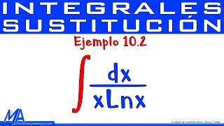 Integración por sustitución  Ejemplo 102 Logaritmo natural [upl. by Elnar]