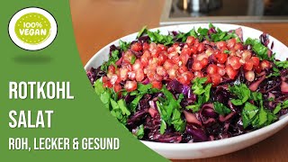 MEIN LECKERER ROTKOHLSALAT  WinterSalatrezept vegetarisch roh vegan  Canans Rezepte [upl. by Varrian742]