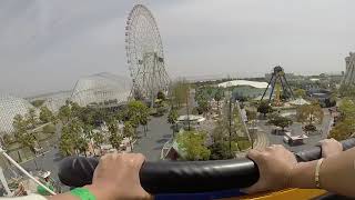 Roller Coaster Ride Nagashima Spa Land Japan April 2016 [upl. by Lewes]