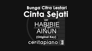 Cinta Sejati  BCL OST Habibie amp Ainun  Piano Karaoke [upl. by Thevenot]