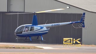 4K Robinson R44 Raven II GSIRD arrival RAF Fairford RIAT 2022 Airshow [upl. by Elizabeth]