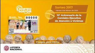 Sorteo Mayor No 3917 quotConmemorando el 10° Aniv de la Comisión ejecutiva de atención a victimasquot [upl. by Nosral]