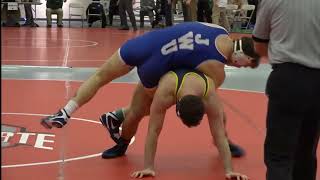 185 lbs Jake Ashcraft Ithaca College v Joe Albina Roger Williams Wrestling [upl. by Yenhpad232]