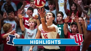 Illinois at Indiana  Highlights  Big Ten Volleyball  9202023 [upl. by Adelaja]