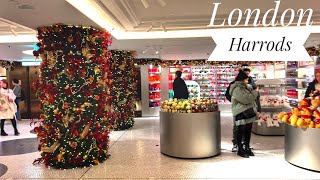 London City Walk  Inside London Harrods Christmas Shop  London Walk at Christmas [upl. by Gathers]