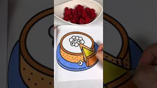 Art Marker ASMR Coloring Cheesecake 🍰 Oddly Satisfying Relax Art [upl. by Edge]