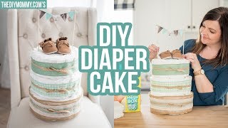 How to Make a Diaper Cake  Step By Step Tutorial [upl. by Ira]