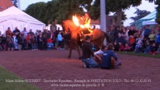 Marie Hélène GODBERT quot MAIN DE FEU  IMPROVISATION EQUESTRE ET MUSICALE quot [upl. by Fenny]