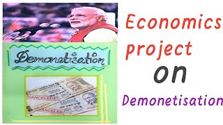 Economics project class 12 on demonetisation Economics project file Class 12 [upl. by Leahcir626]