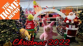 Home Depot 2022 Christmas Decor First Look Store Walkthrough [upl. by Nnayar]