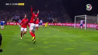 Goal  Golo Rafa Benfica 11 FC Porto Allianz Cup 1819 12 final [upl. by Aihsenad]