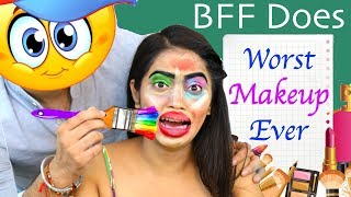 My BFF Does My MAKEUP  Worst Makeover Ever  Fun Challenge Comedy Anaysa [upl. by Manville]