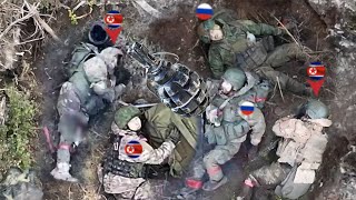 Horrible Ukrainian FPV drones brutally executed North Korea and Russian soldiers in surprise attack [upl. by Farrell912]