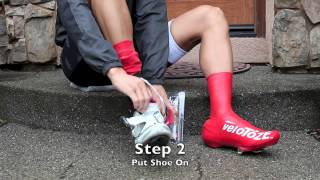 veloToze Tall Shoe Covers Installation [upl. by Zucker]