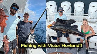 Viktor Hovland Goes Fishing in South Florida [upl. by Mccartan]