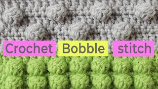 Crochet easy bobble stitch [upl. by Baggs135]