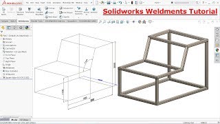 Solidworks Weldments tutorial steel structure [upl. by Algar]