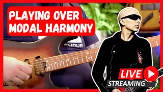 Lets Learn Live  Playing Over Modal Harmony  Guitar Lesson [upl. by Alel]