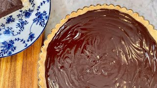 Spiced Chocolate Tart with Shortbread Crust [upl. by Aisatnaf]