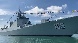 Chinese 052D destroyer in Langkawi Malaysia [upl. by Llij]