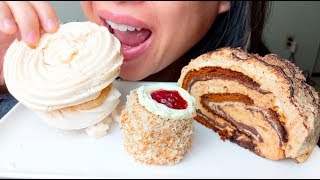 ASMR Giant Meringue Sandwich  Tiramisu Swiss Roll  Cake No Talking suellASMR [upl. by Erfert]