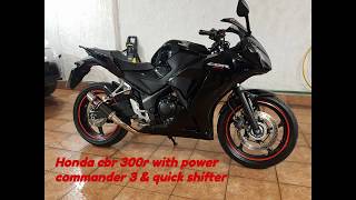 Honda cbr 300r power commander 3 amp quick shifter [upl. by Oap100]