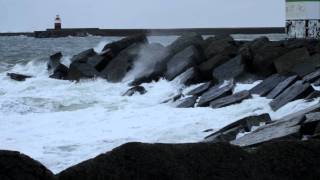 Storm op de Pier van IJmuiden [upl. by Eneladgam]