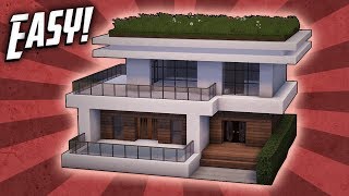 Minecraft How To Build A Small Modern House Tutorial 15 [upl. by Vinnie]