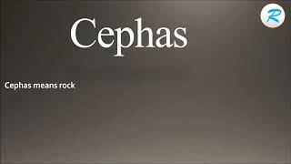 How to pronounce Cephas [upl. by Philan536]