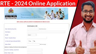 RTE Online Application 2024  RTE Kaise Apply Kare [upl. by Mayce]