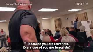 AntiMuslim ranters ganged up on a Muslim man at a town hall meeting [upl. by Mulloy]