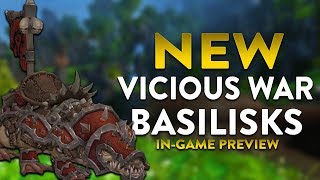 Vicious War Basilisks Mount  In Game Preview WoW BfA  Alliance amp Horde Mounts [upl. by Atinad]