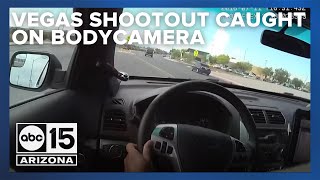 Wild Las Vegas shootout caught on officers body camera video [upl. by Anaidiriv]