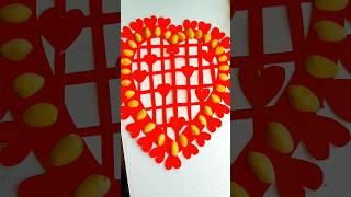 Heart shaped wall decor idea craft heart viralshorts fun [upl. by Bloxberg]