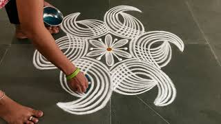 Vinayagar Chaturthi 32 padi kolam  Simple muggulu designs easy rangoli designs [upl. by Athiste]