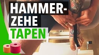 Hammerzehe Tapen Anleitung  Hammerzeh Kinesiology Tape Anleitung  Selbst Zeh Tapen [upl. by Jopa74]